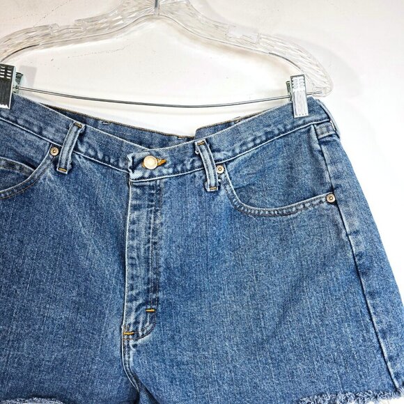 Vintage 80s WRANGLER Cut off High Waist Denim Jean Shorts - Picture 3 of 7